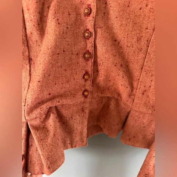 Krista Larson rust Wool Jacket OS sz M/L - Picture 8 of 14